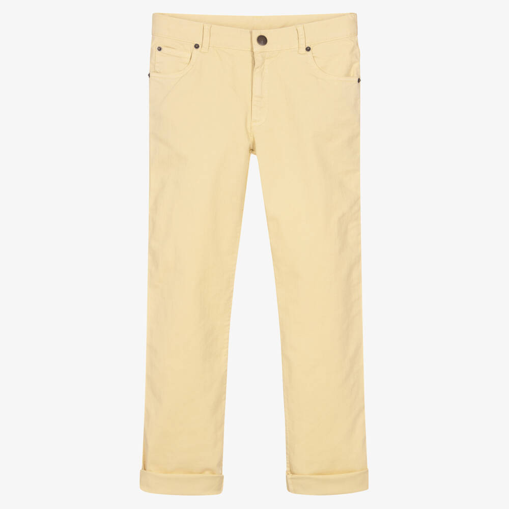 Bonpoint-Teen Boys Yellow Denim Jeans | Childrensalon Outlet