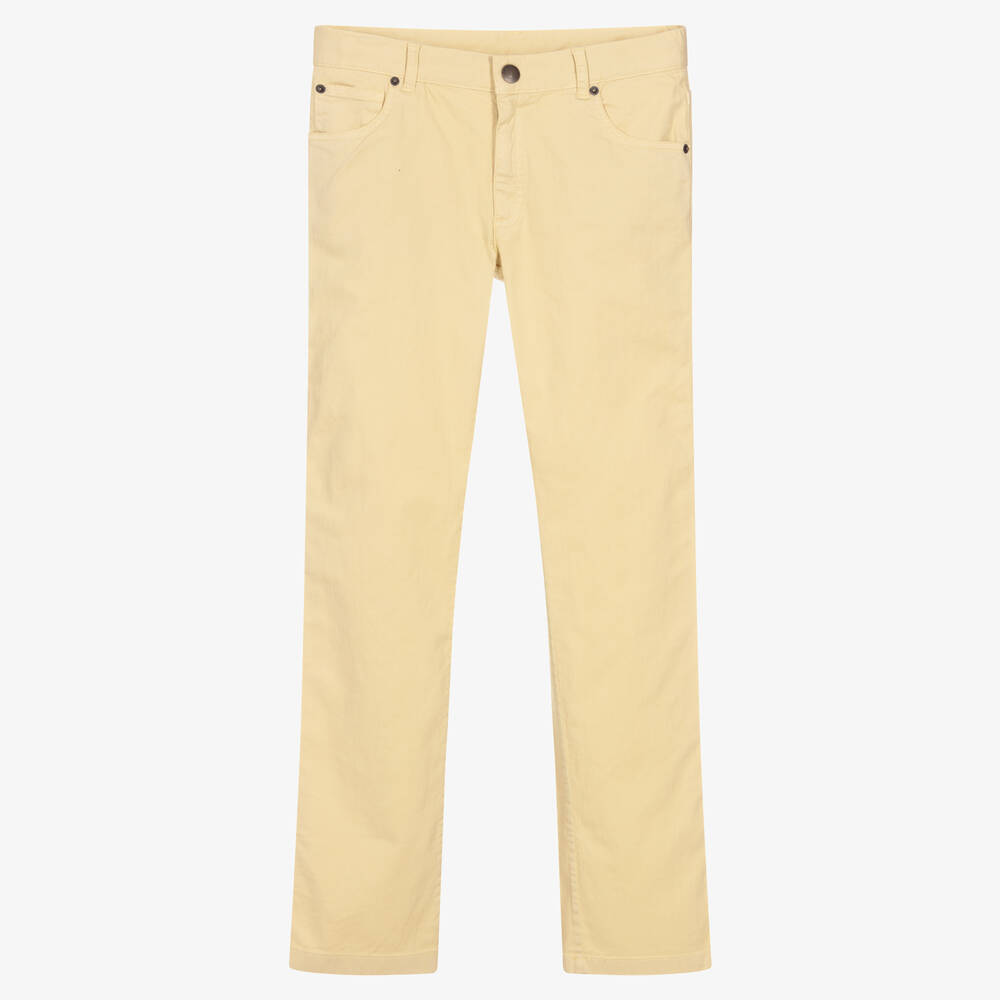 Bonpoint - Teen Boys Yellow Denim Jeans | Childrensalon