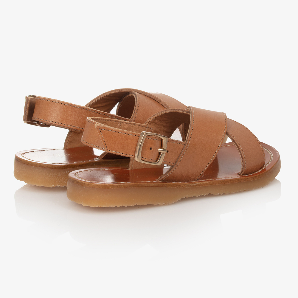 Bonpoint-Teen Brown Leather Sandals | Childrensalon Outlet