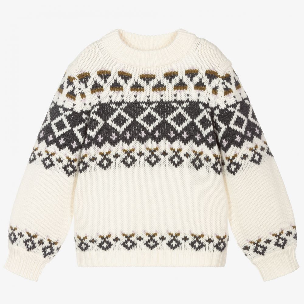 Bonpoint - Teen Fair Isle Wool Sweater | Childrensalon