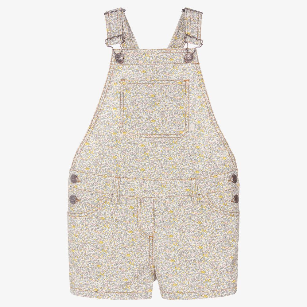 Bonpoint-Teen Floral Dungaree Shorts | Childrensalon Outlet