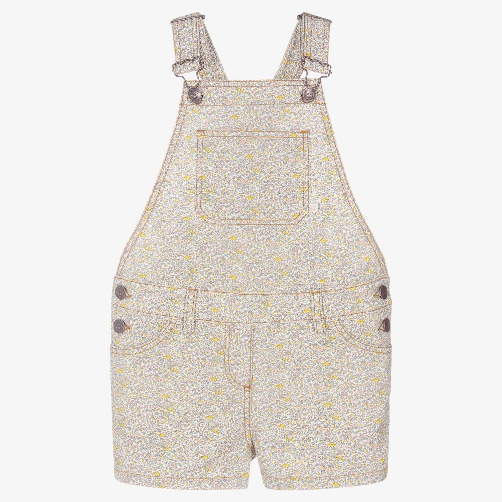 Bonpoint - Teen Floral Dungaree Shorts | Childrensalon