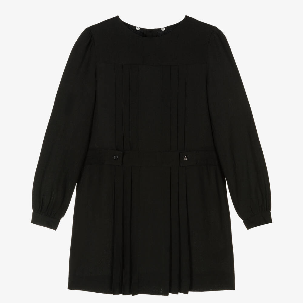 Bonpoint-Teen Girls Black Cherry Collar Dress | Childrensalon Outlet