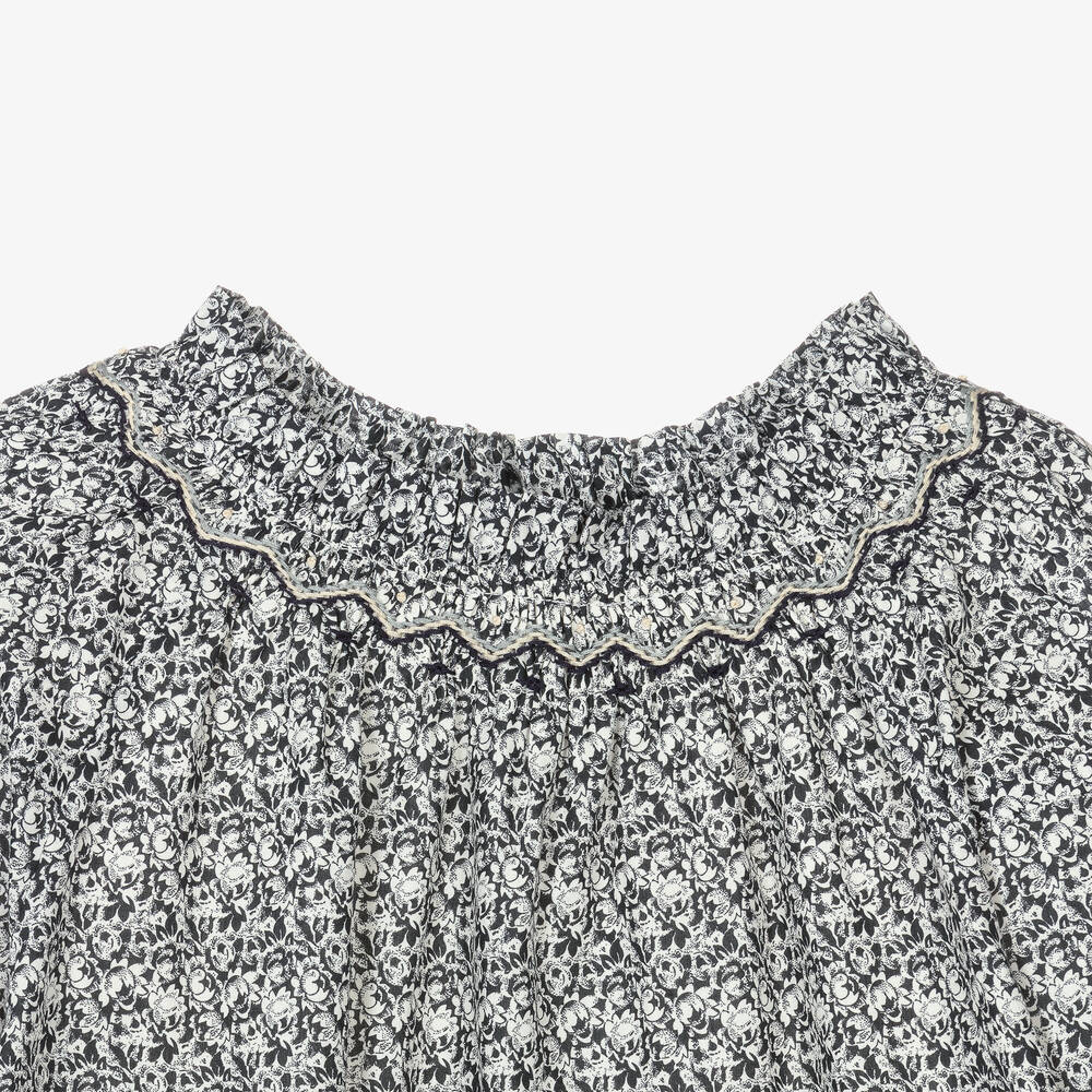 Bonpoint-Teen Girls Blue Liberty Print Cotton Dress | Childrensalon Outlet
