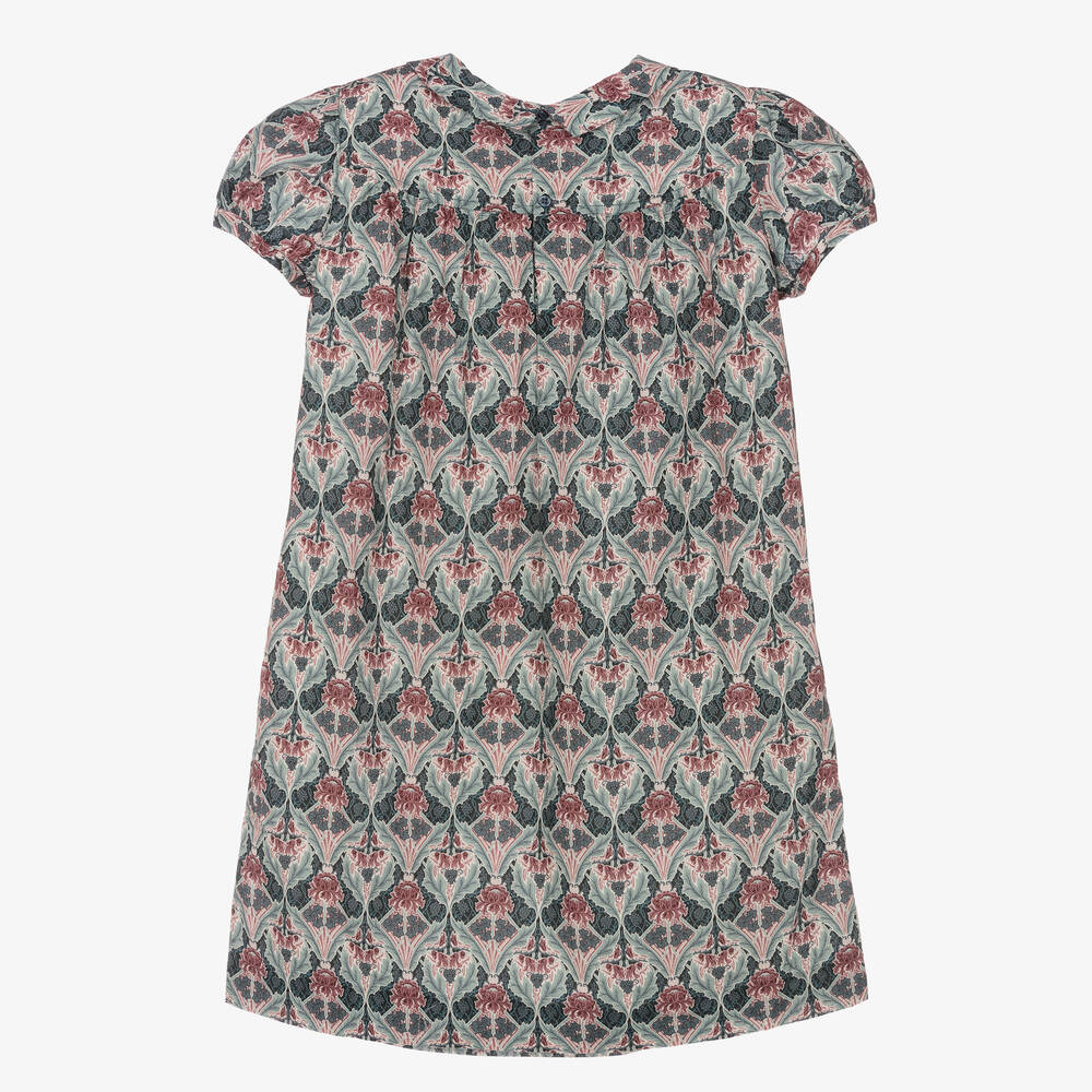 بونبوان-فستان قطن عضوي لون أزرق تينز بناتي | Childrensalon Outlet