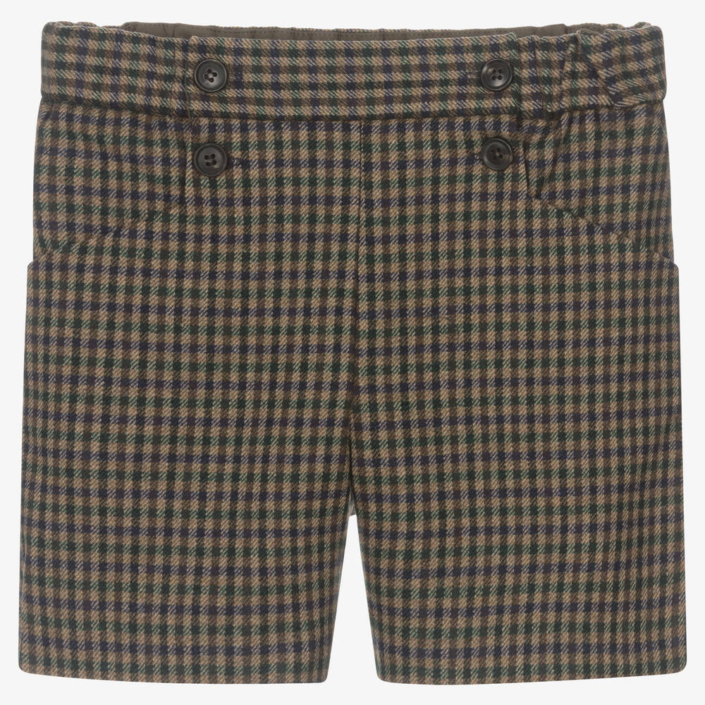 Bonpoint - Braun karierte Teen Shorts (M) | Childrensalon