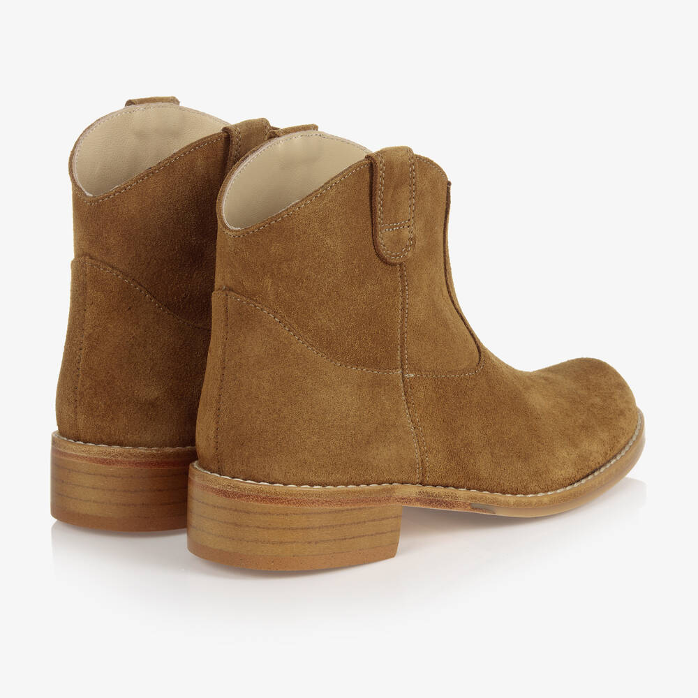 Bonpoint Bottines marron en daim Ado fille Childrensalon Outlet