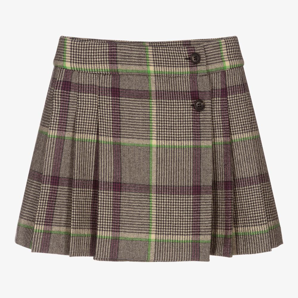 Bonpoint - Teen Girls Check Wool Skirt | Childrensalon
