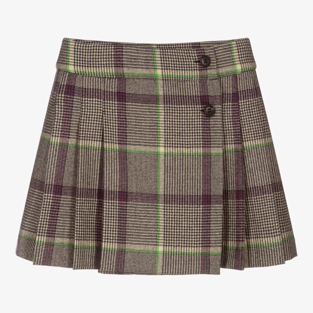 Bonpoint-Teen Girls Check Wool Skirt | Childrensalon Outlet