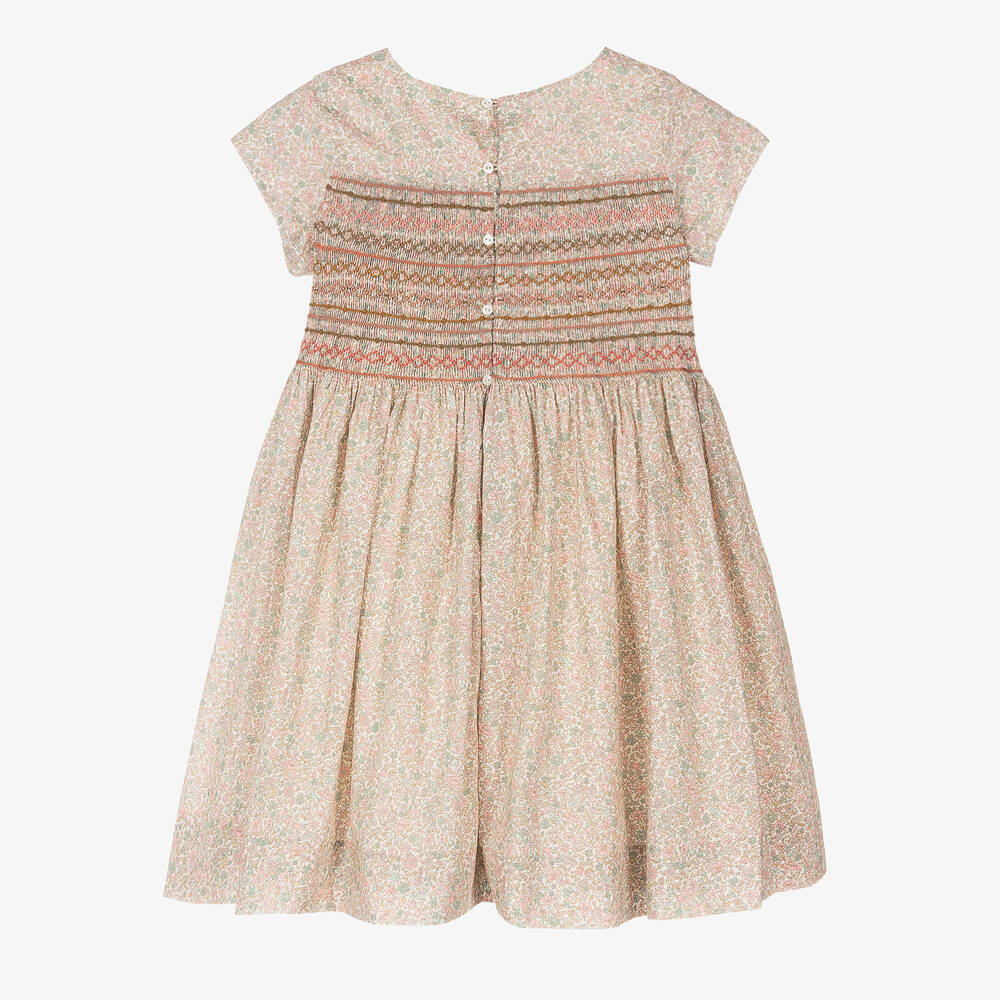 Bonpoint Robe a smocks Liberty Ado fille Childrensalon Outlet