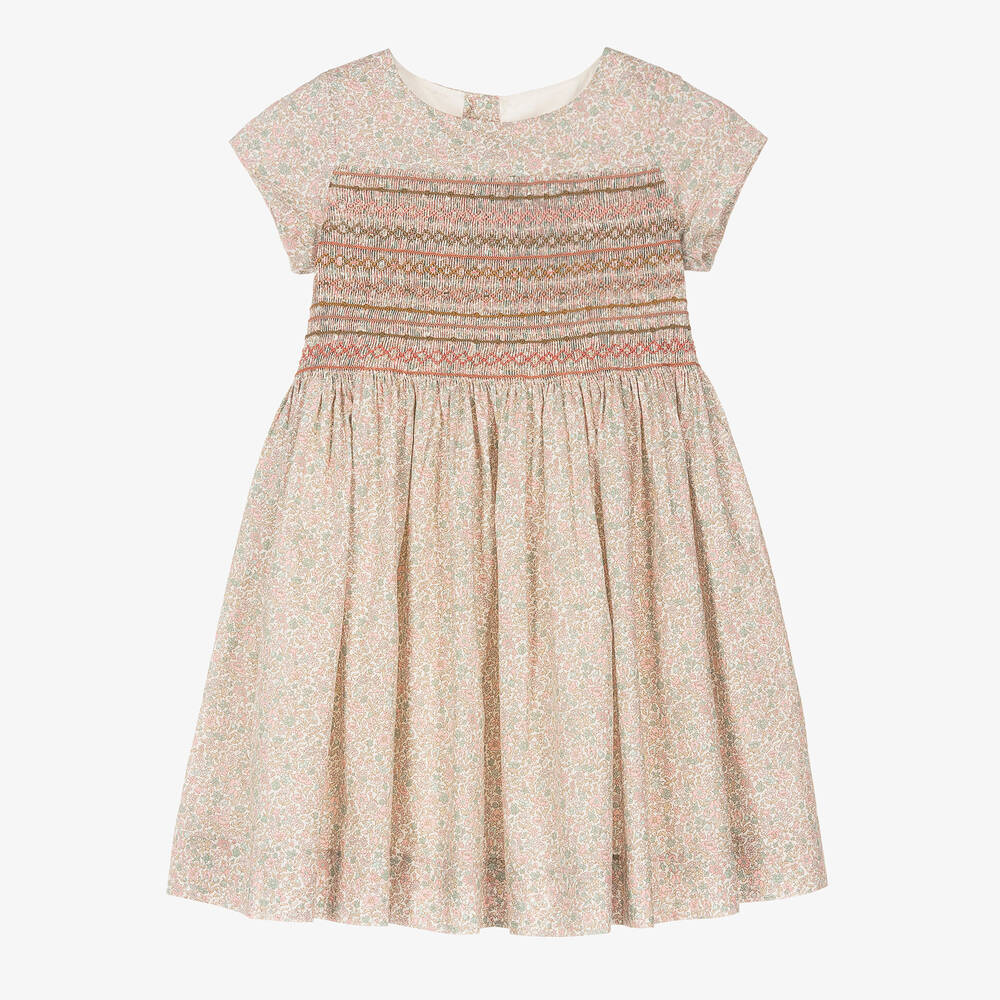 Bonpoint - Robe à smocks Liberty Ado fille | Childrensalon