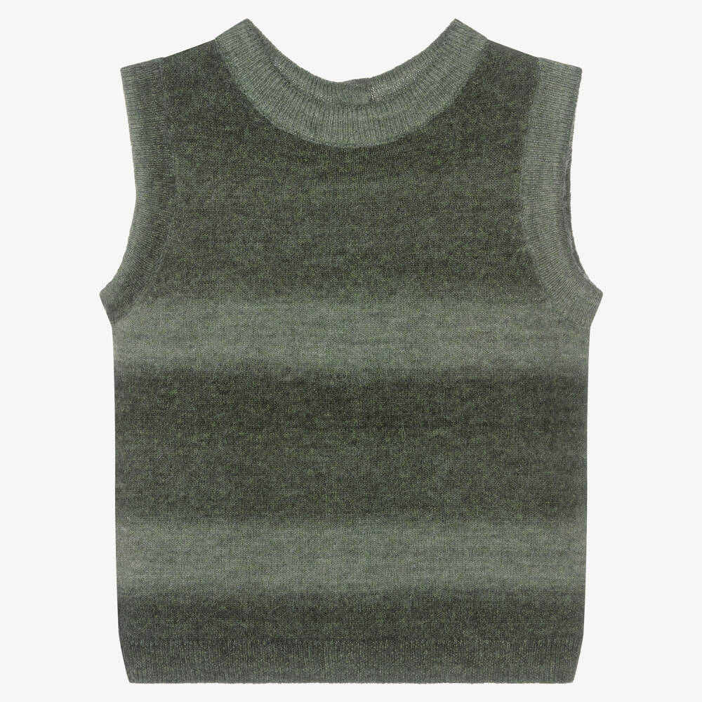 Bonpoint - Teen Girls Green Sweater Vest | Childrensalon