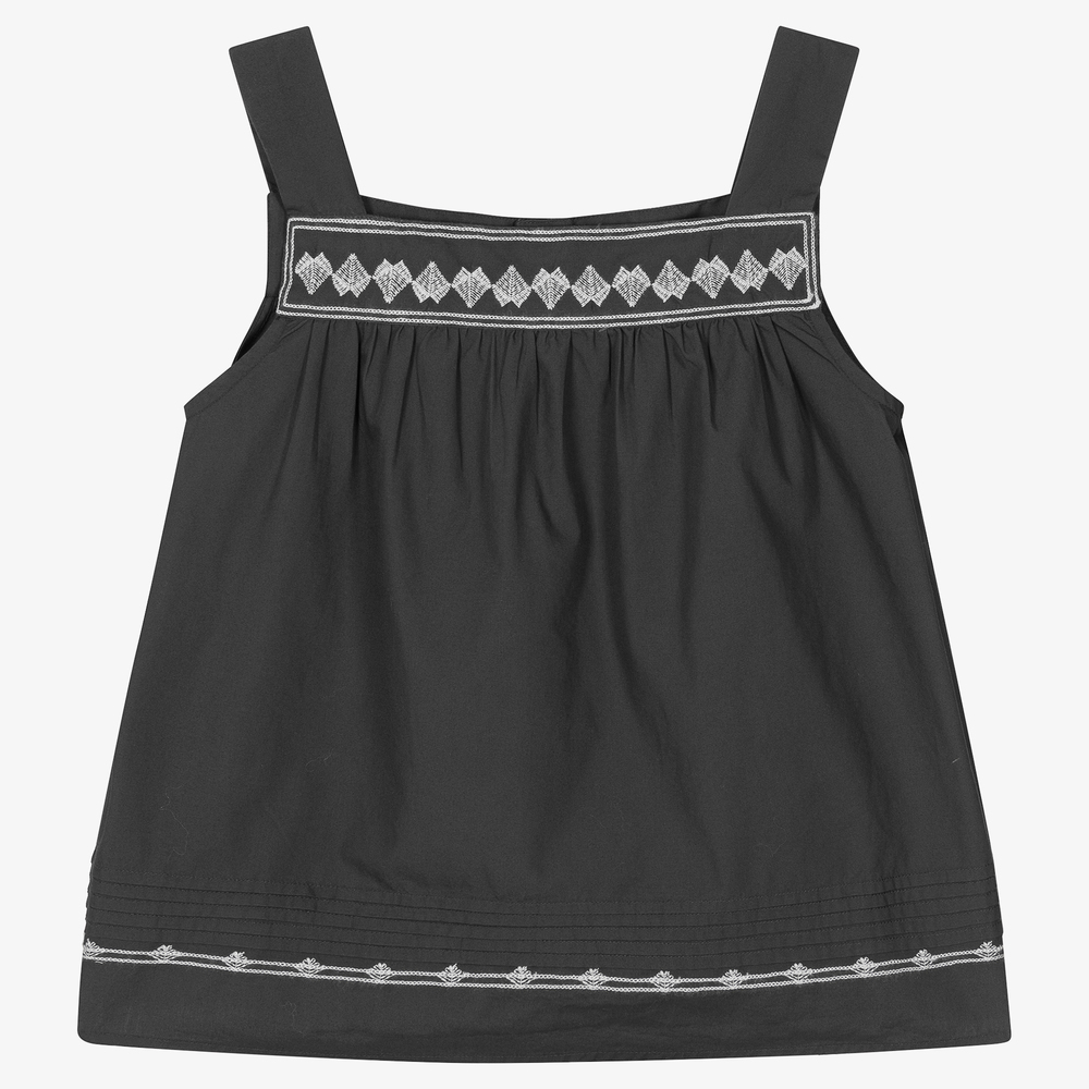 Bonpoint-Серый хлопковый топ для подростков | Childrensalon Outlet