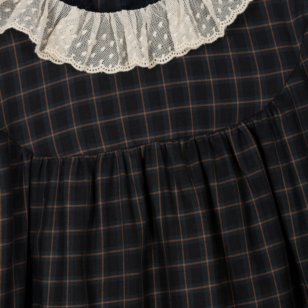 Bonpoint-Серо-розовое платье из хлопка | Childrensalon Outlet