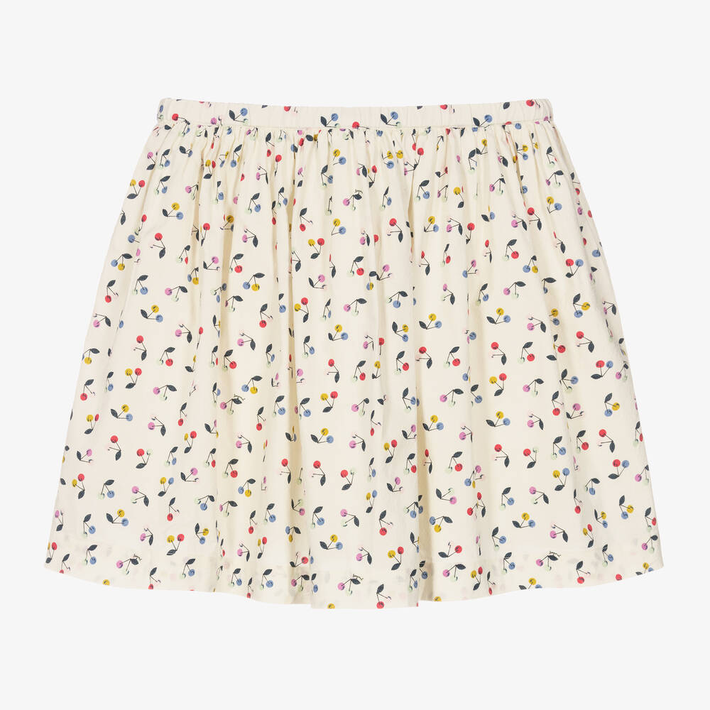 Bonpoint - Кремовая юбка с вишнями | Childrensalon