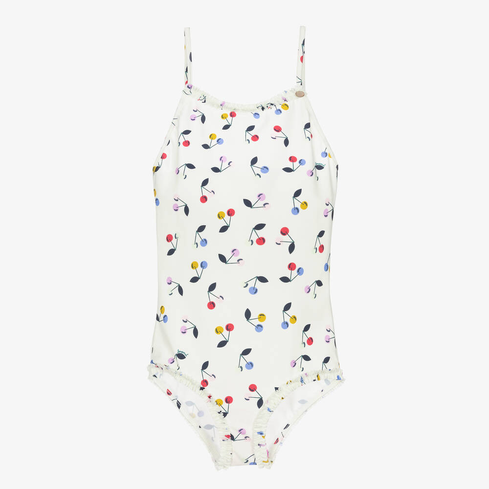 Bonpoint - Maillot de bain ivoire à cerises | Childrensalon