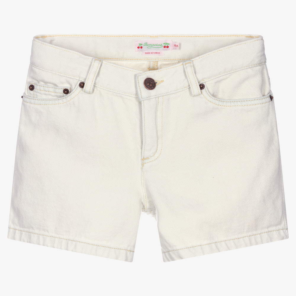 Bonpoint - Short ivoire en jean Ado | Childrensalon