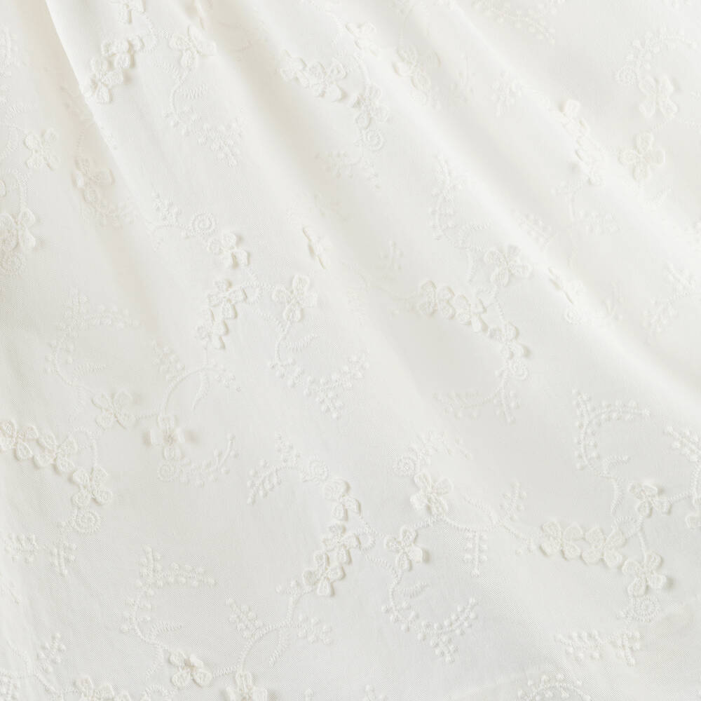 Bonpoint-Teen Girls Ivory Embroidered Cotton Dress | Childrensalon Outlet