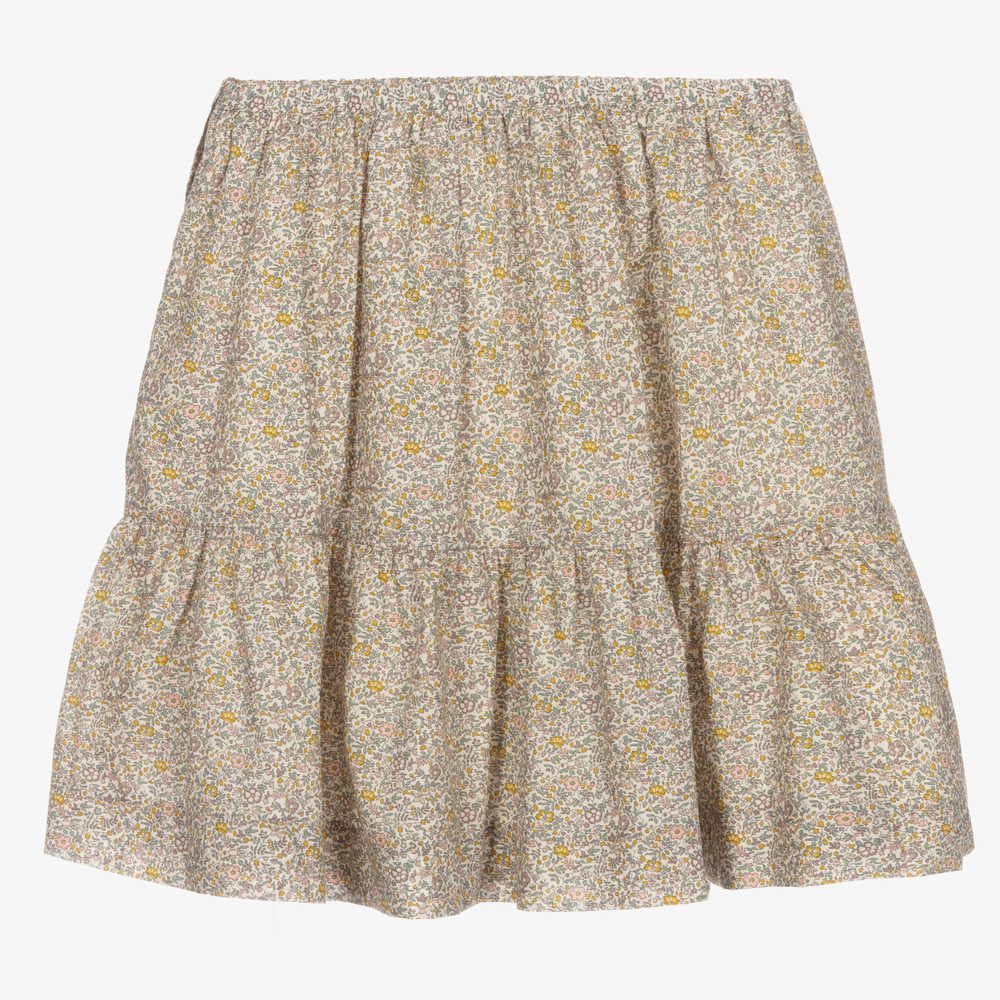 Bonpoint-Teen Girls Ivory Floral Skirt  | Childrensalon Outlet