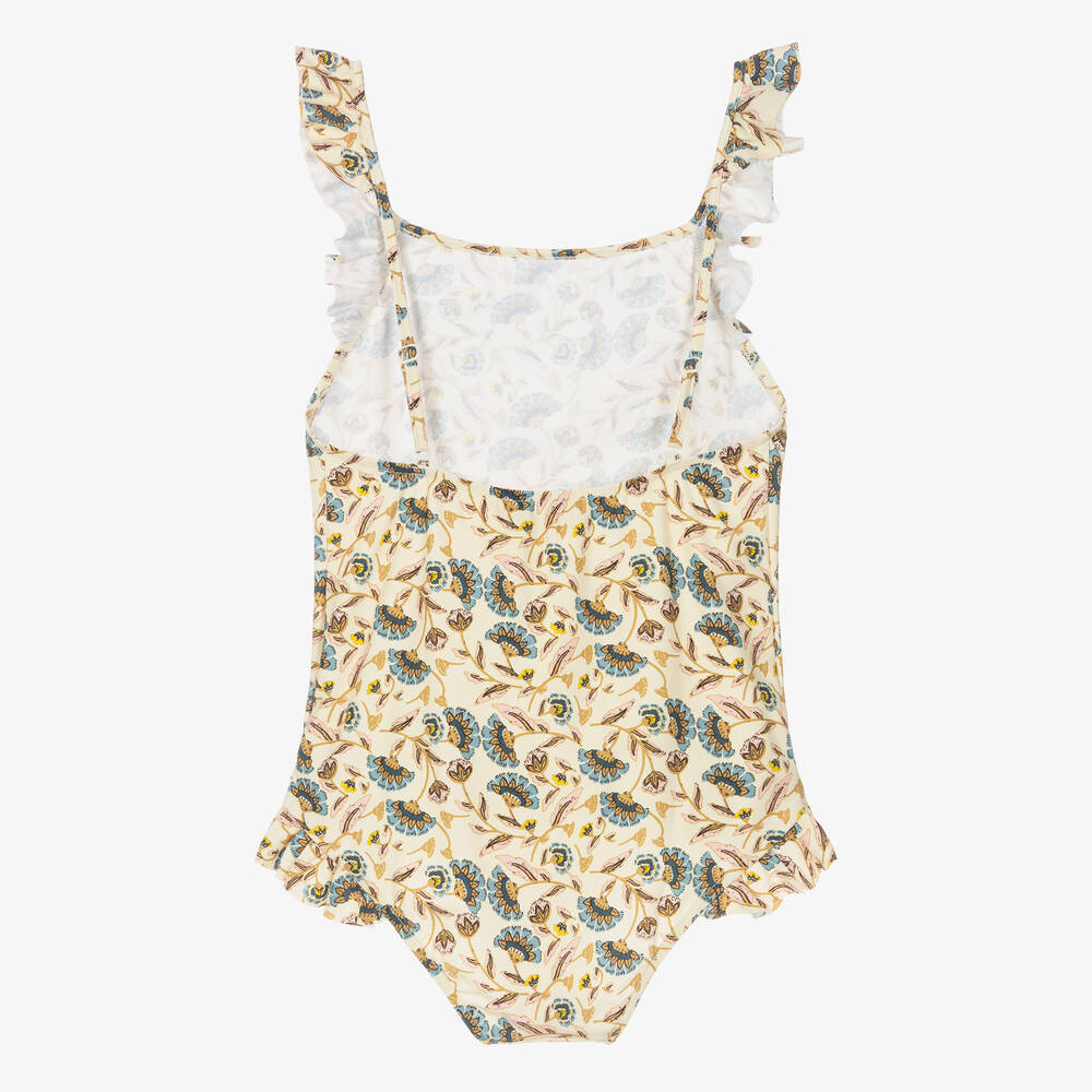 Bonpoint-Кремовый купальник в цветочек | Childrensalon Outlet