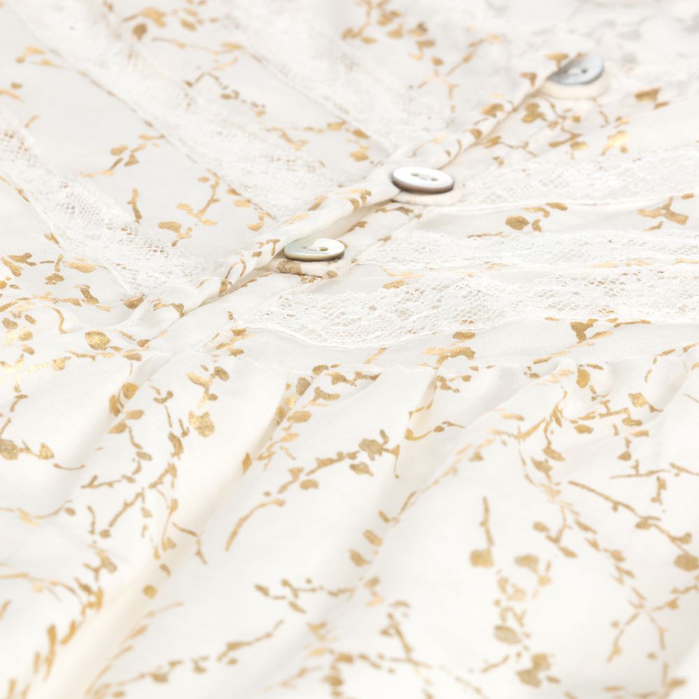 Bonpoint-Teen Girls Ivory & Gold Dress | Childrensalon Outlet