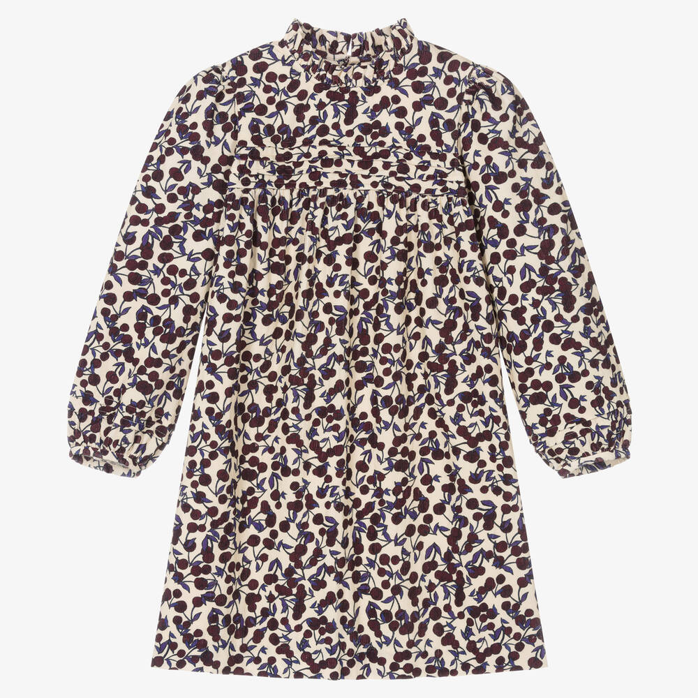 Bonpoint-Teen Girls Ivory & Purple Corduroy Dress | Childrensalon Outlet