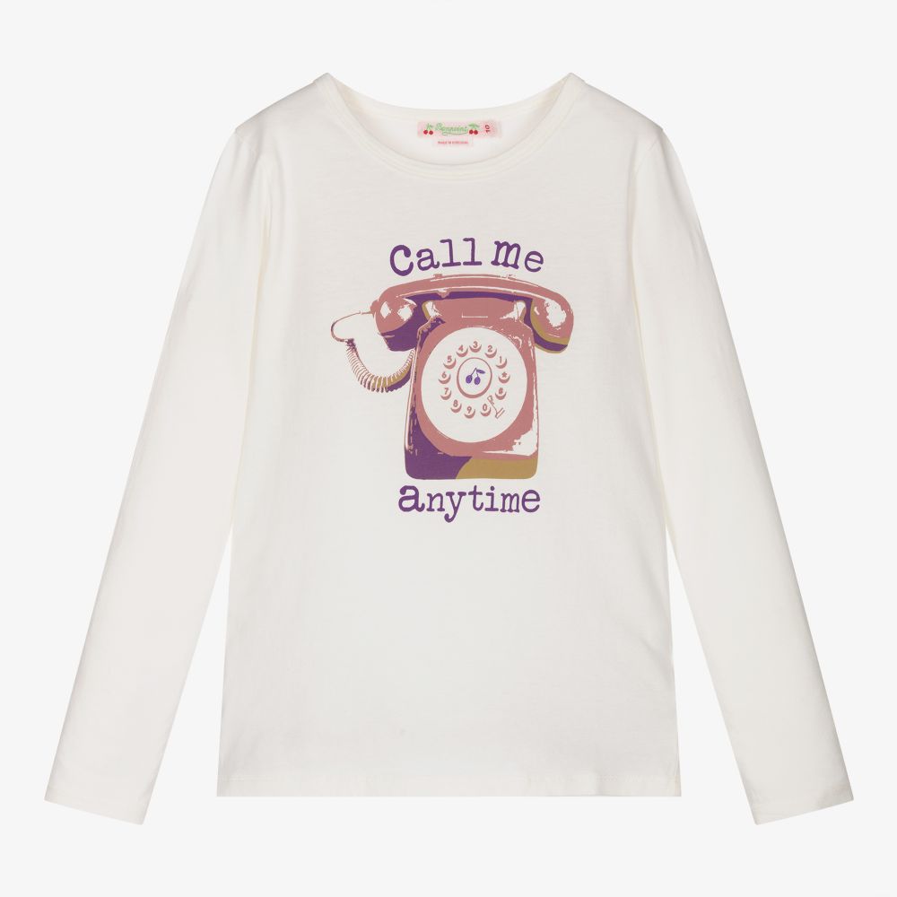 Bonpoint - Teen Girls Ivory Telephone Top | Childrensalon