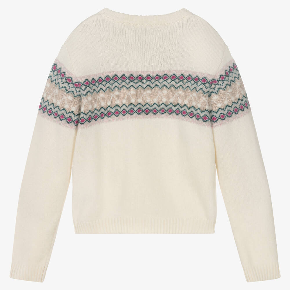 Bonpoint-Teen Girls Ivory Wool Knit Jumper | Childrensalon Outlet