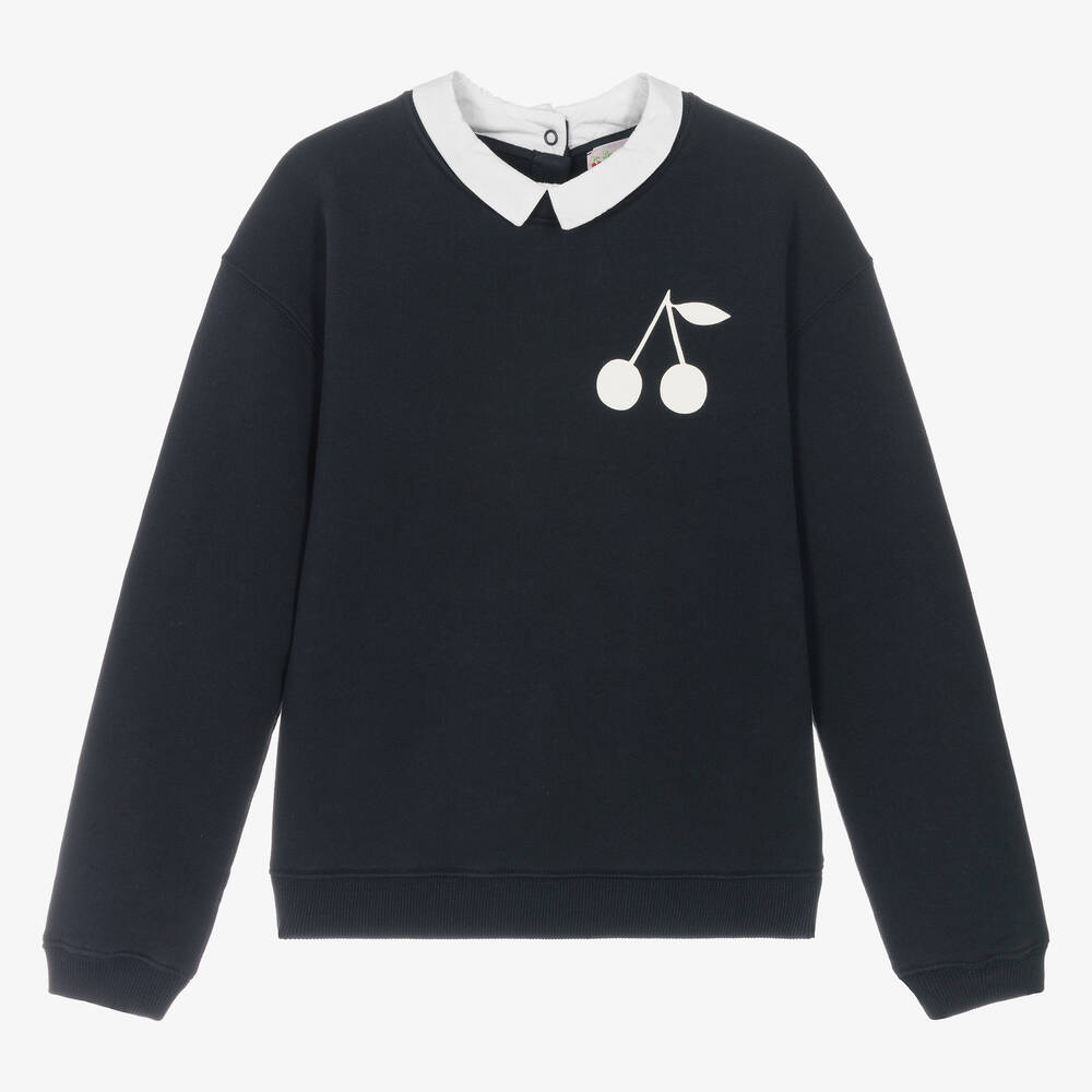 Bonpoint - Navyblaues Teen Kirsch-Sweatshirt | Childrensalon