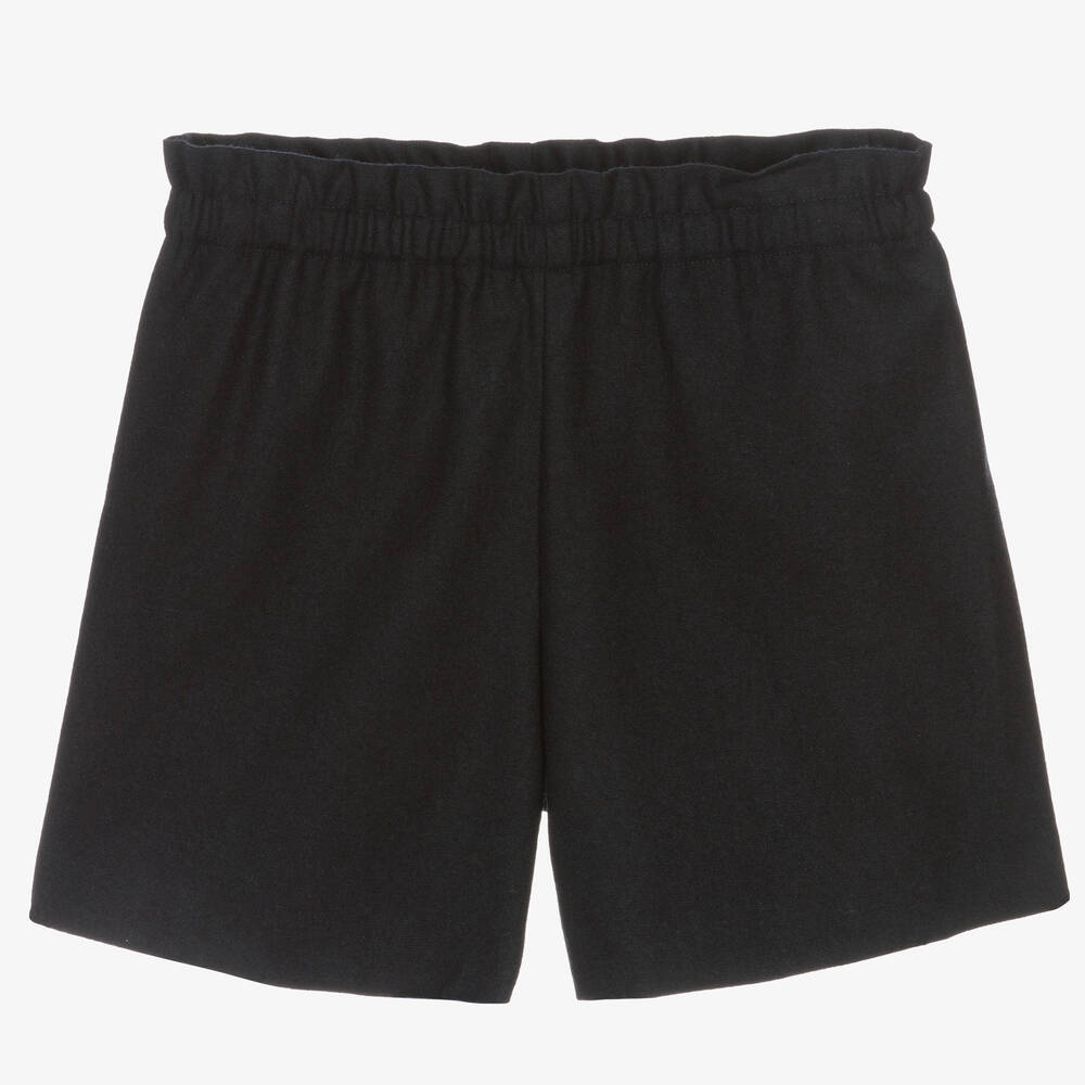 Bonpoint - Teen Girls Navy Blue Wool Shorts | Childrensalon