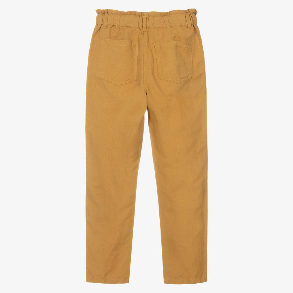 Bonpoint straight-leg denim chino trousers - Yellow