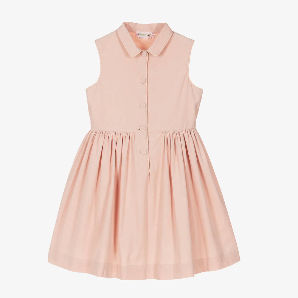 Bonpoint - Robe rose en velours côtelé Ado | Childrensalon