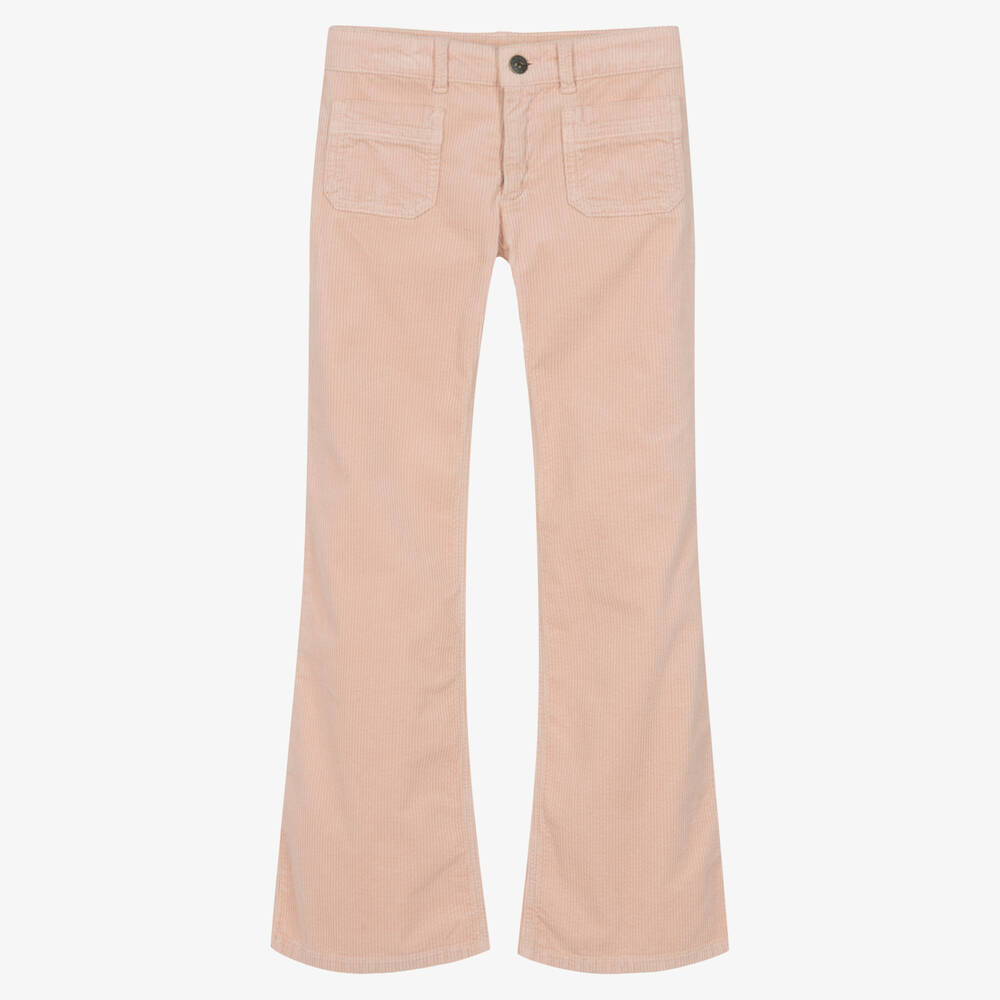 Bonpoint - Teen Girls Pink Cotton Corduroy Trousers | Childrensalon