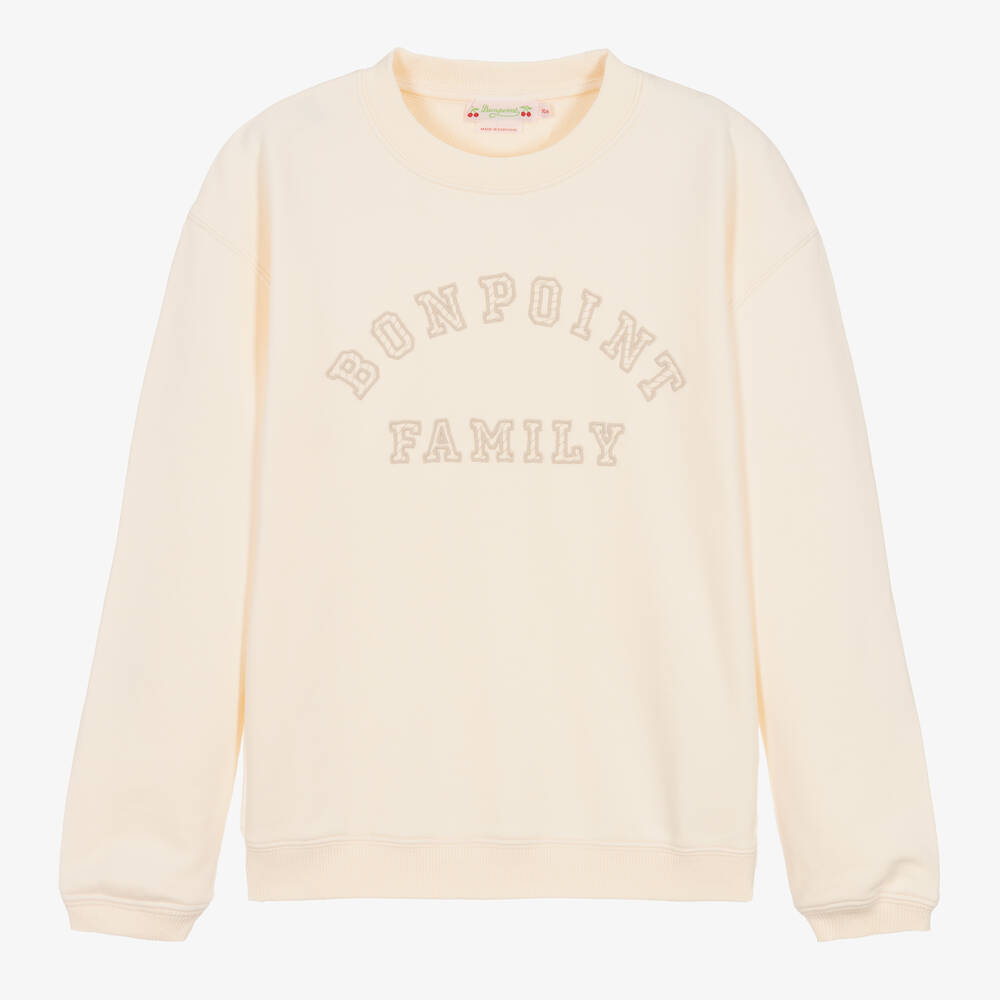 Bonpoint - Teen Girls Pink Cotton Sweatshirt | Childrensalon