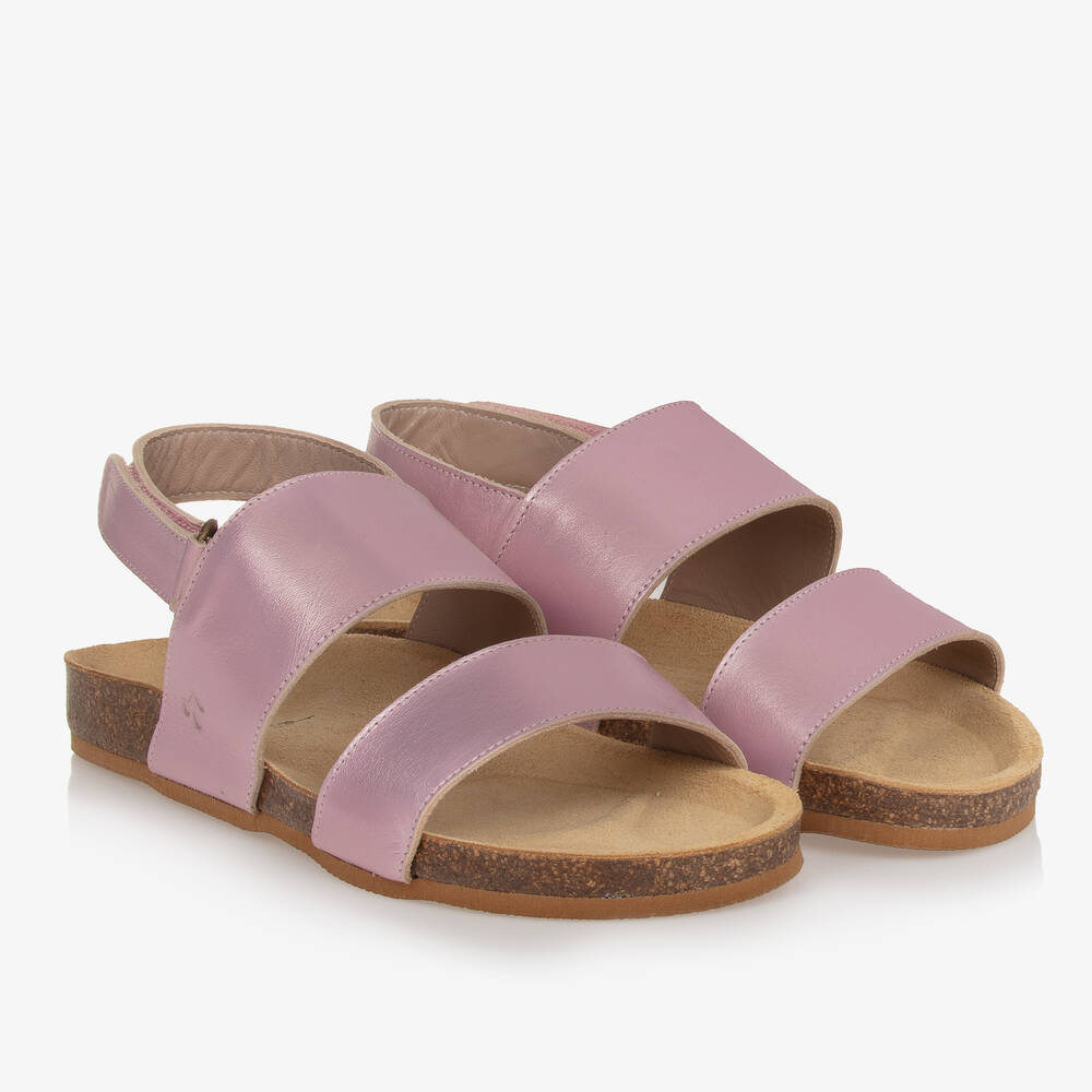 Bonpoint-Teen Girls Pink Leather Sandals | Childrensalon Outlet