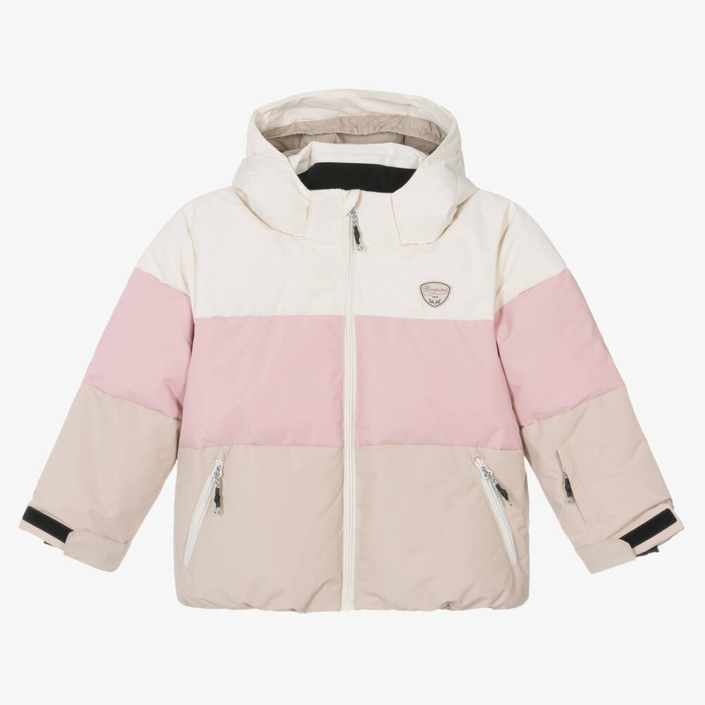 Bonpoint - Розовая лыжная куртка из технологичного материала | Childrensalon