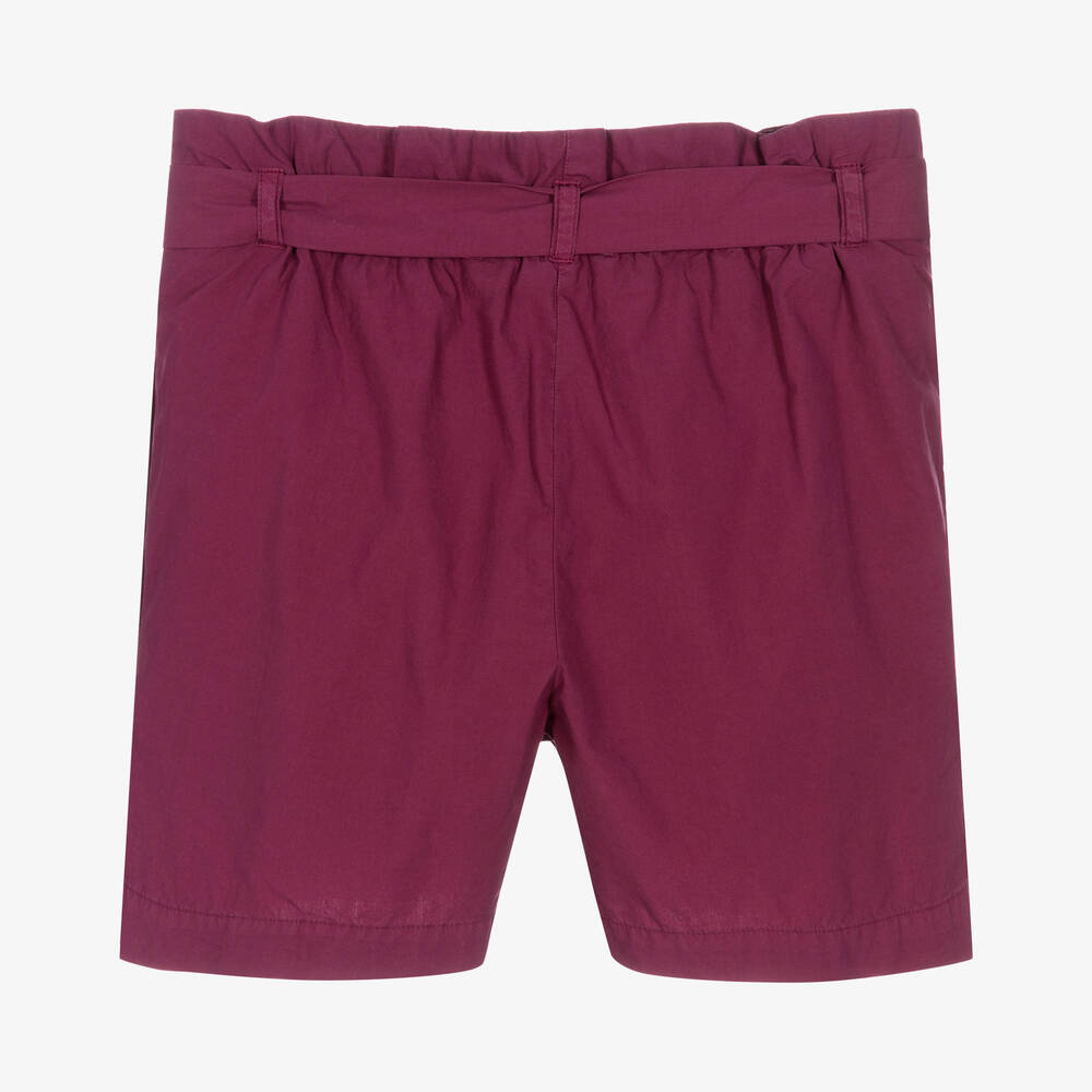 بونبوان-شورت تينز بناتي قطن بوبلين لون بنفسجي | Childrensalon Outlet