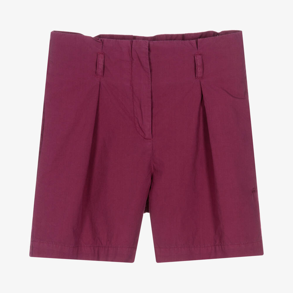 بونبوان-شورت تينز بناتي قطن بوبلين لون بنفسجي | Childrensalon Outlet