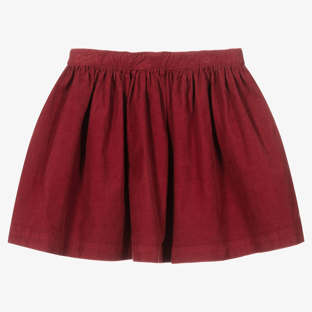Bonpoint-Teen Girls Red Corduroy Skirt | Childrensalon Outlet