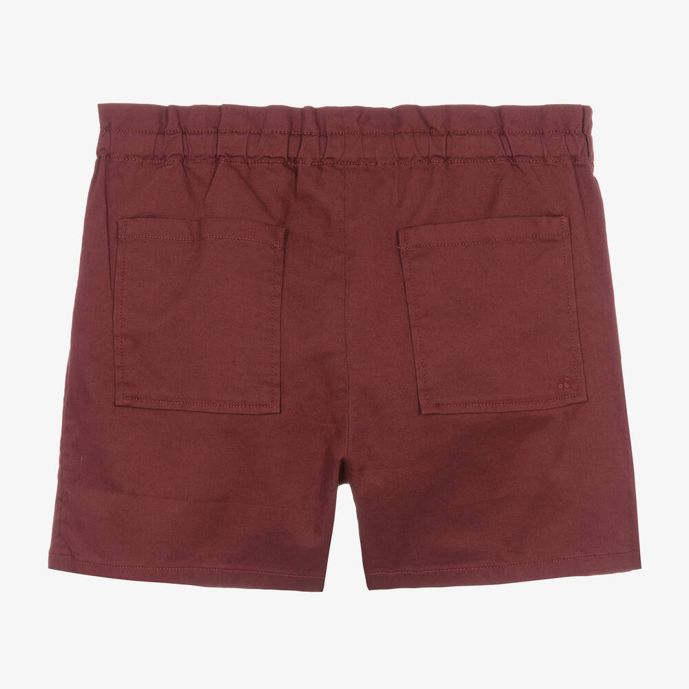 Bonpoint-Teen Girls Red Cotton Twill Shorts | Childrensalon Outlet