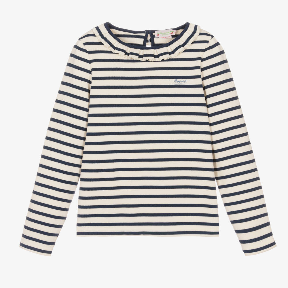 Bonpoint-Teen Girls Striped Cotton Top | Childrensalon Outlet