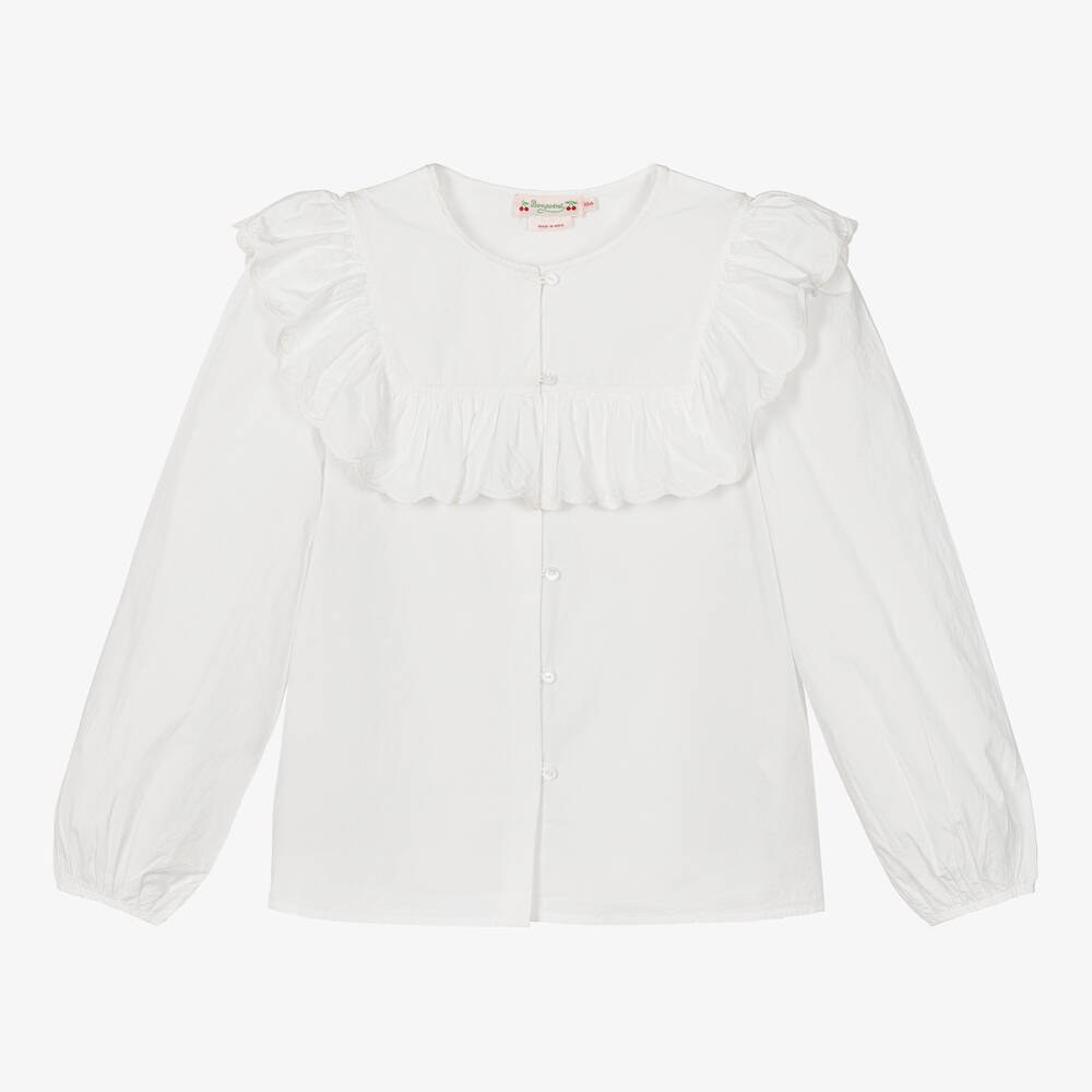 Bonpoint - Белая хлопковая блузка | Childrensalon