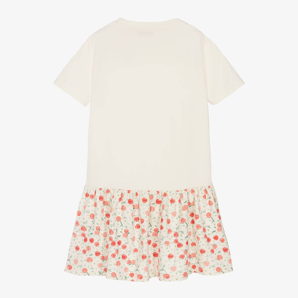 Bonpoint-Teen Girls White Cotton Cherry Dress | Childrensalon Outlet