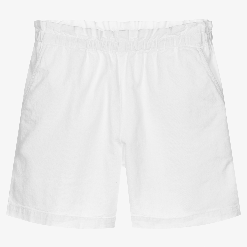 Bonpoint - Teen Girls White Cotton Shorts | Childrensalon