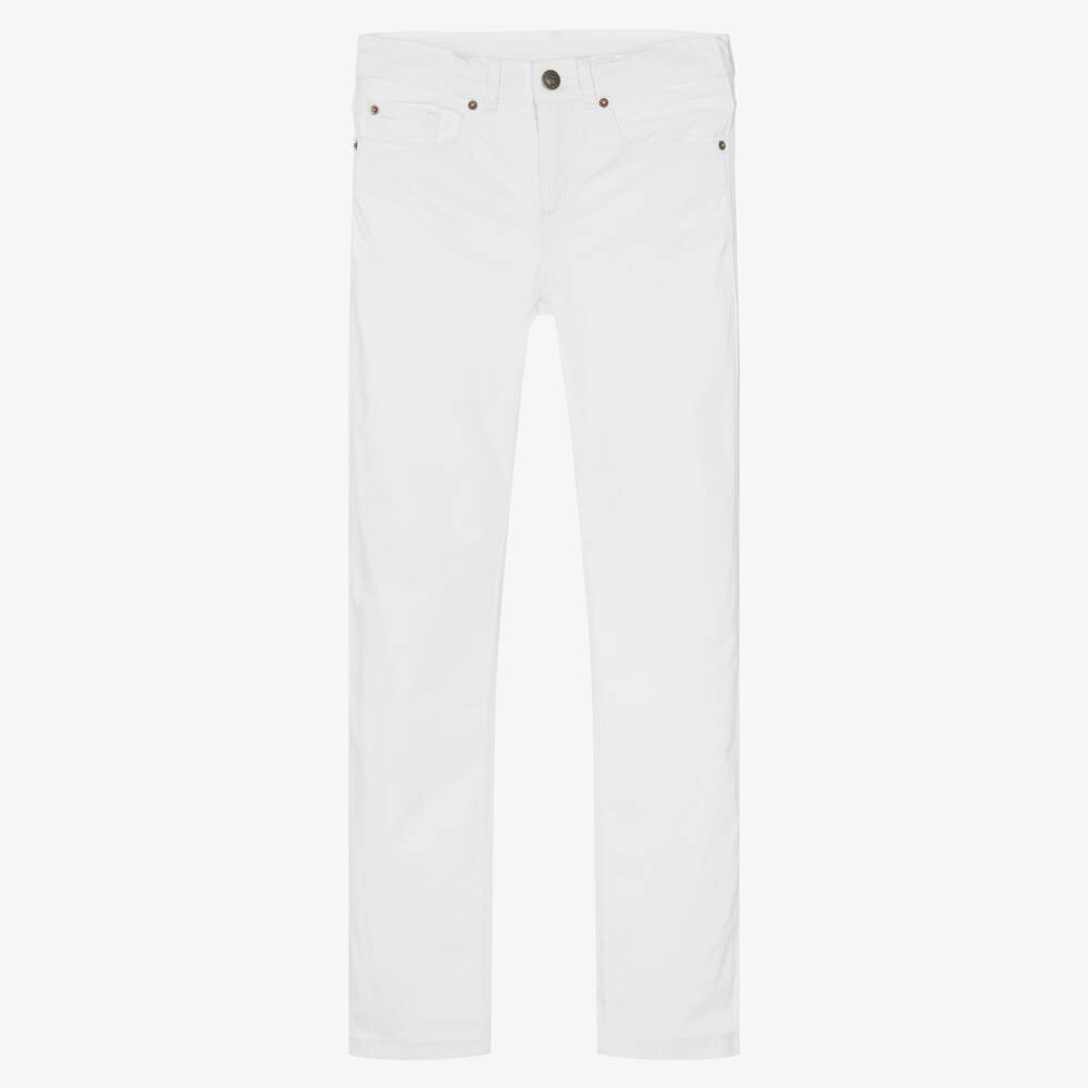 Bonpoint - Teen Girls White Denim Jeans | Childrensalon