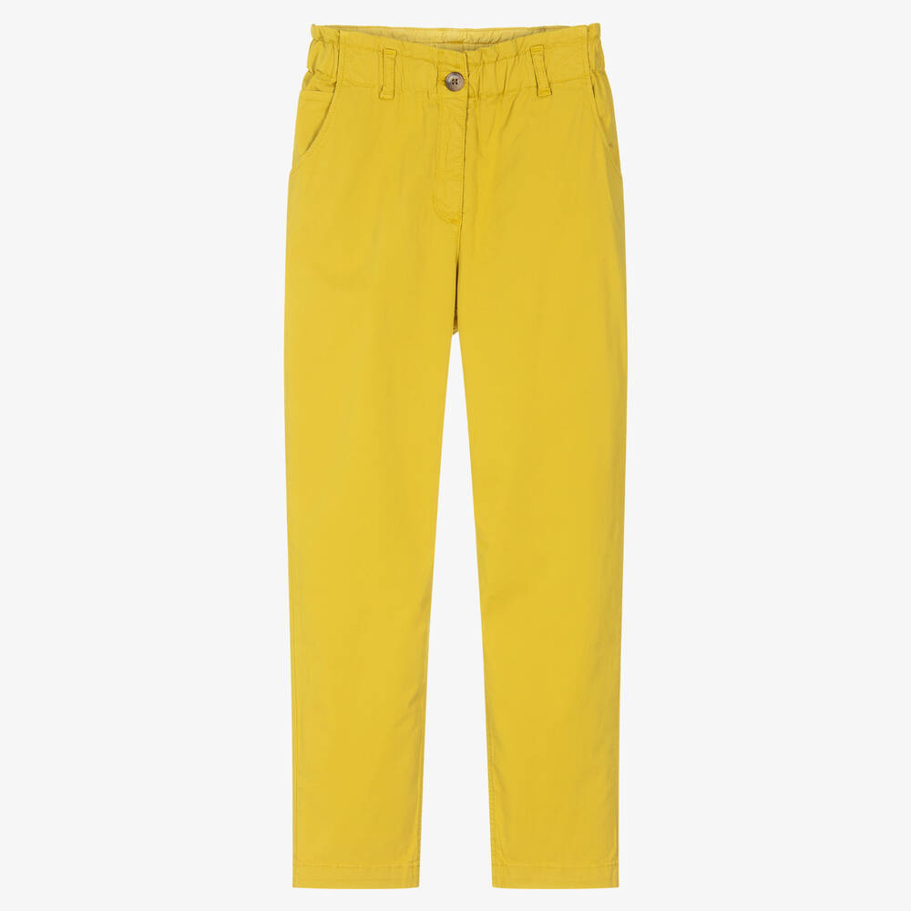 Bonpoint - Желтые брюки чинос для девочек-подростков | Childrensalon