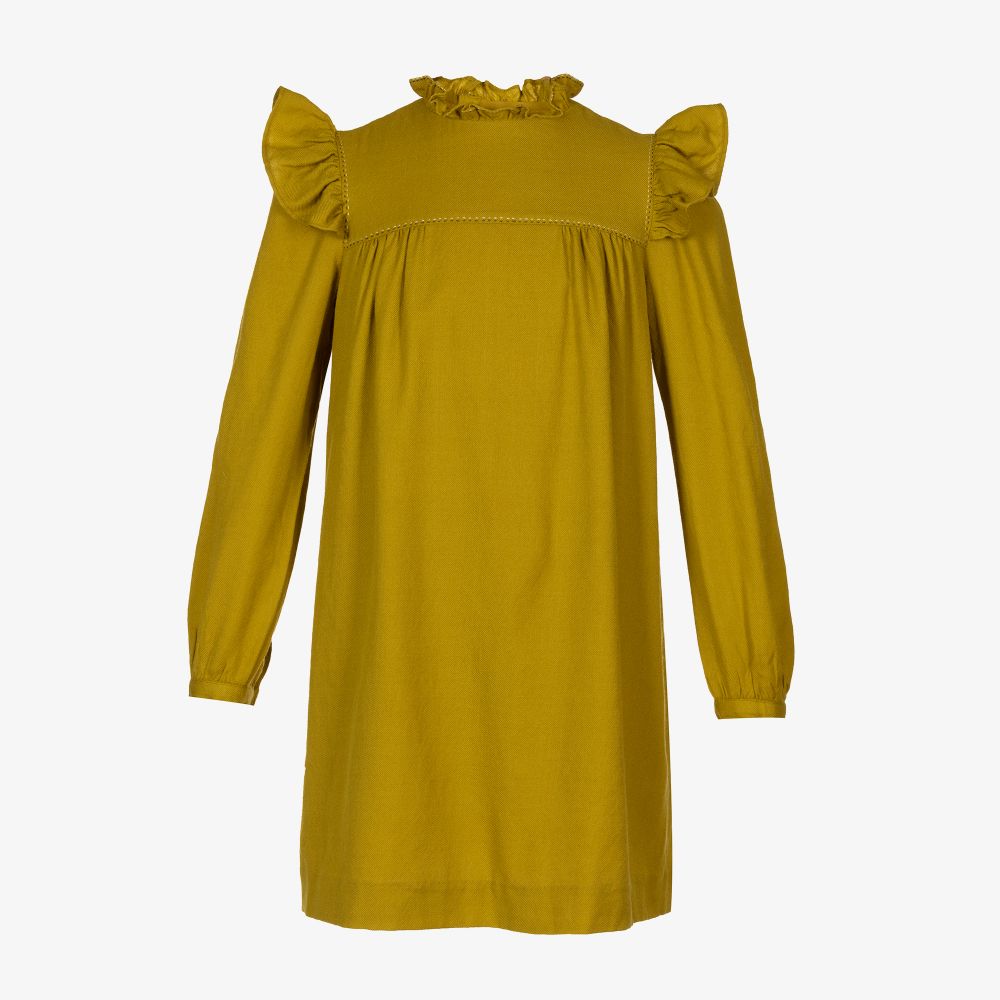 Bonpoint - Robe verte en laine Ado | Childrensalon