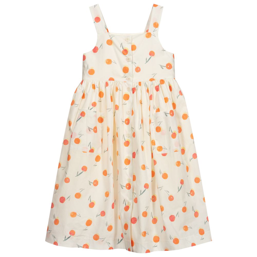 Bonpoint-فستان تينز قطن عضوي لون عاجي | Childrensalon Outlet