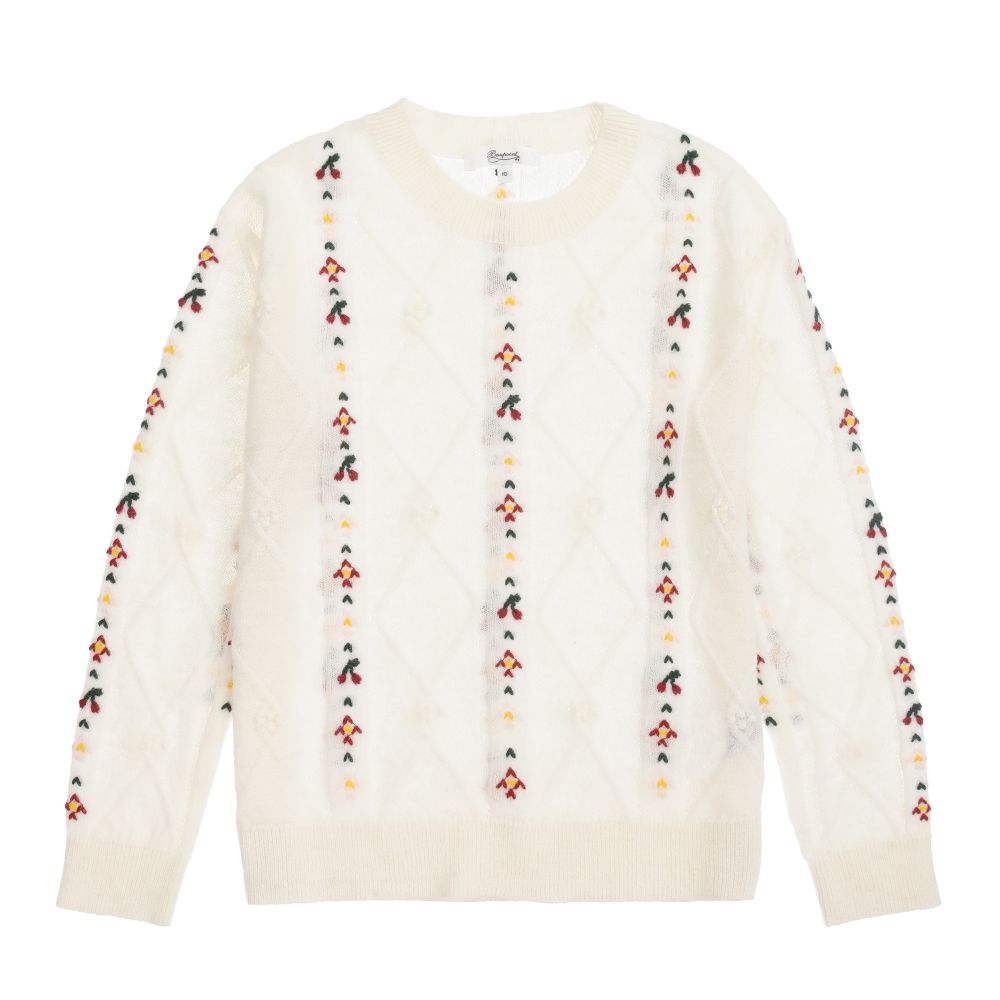 Bonpoint - Teen Ivory Cherry Sweater | Childrensalon
