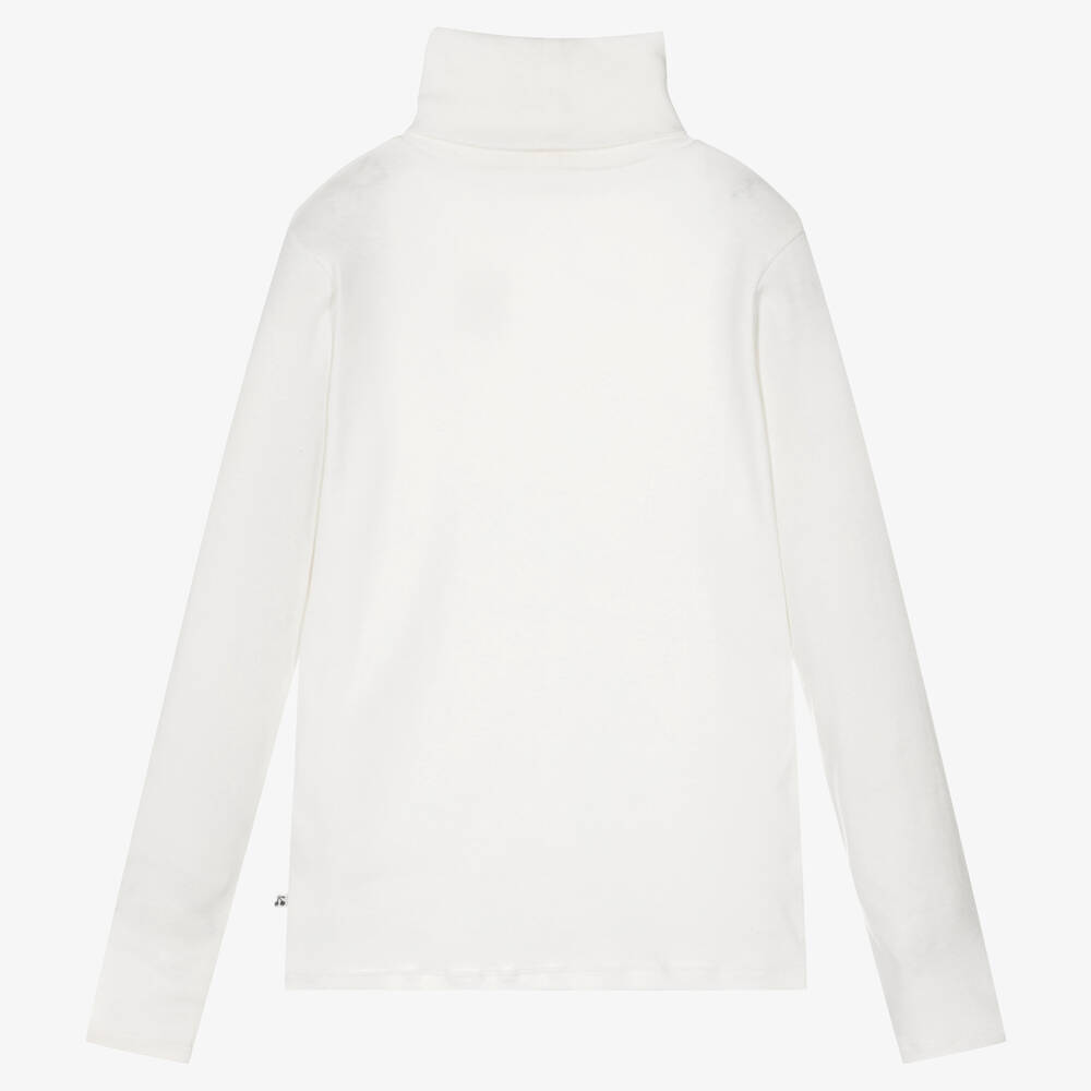 Bonpoint-Teen Ivory Cotton Roll Neck Top | Childrensalon Outlet